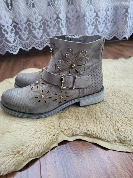 Women Gabor Boots Grey Suede 40