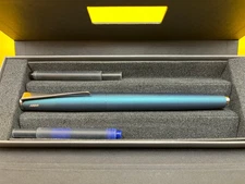 Lamy Studio fountain pen, F nib, Turquoise color, personalized