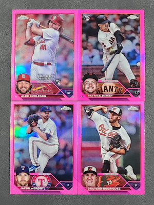 2023 Topps Chrome Update PINK REFRACTORS with  Rookies You Pick the Card