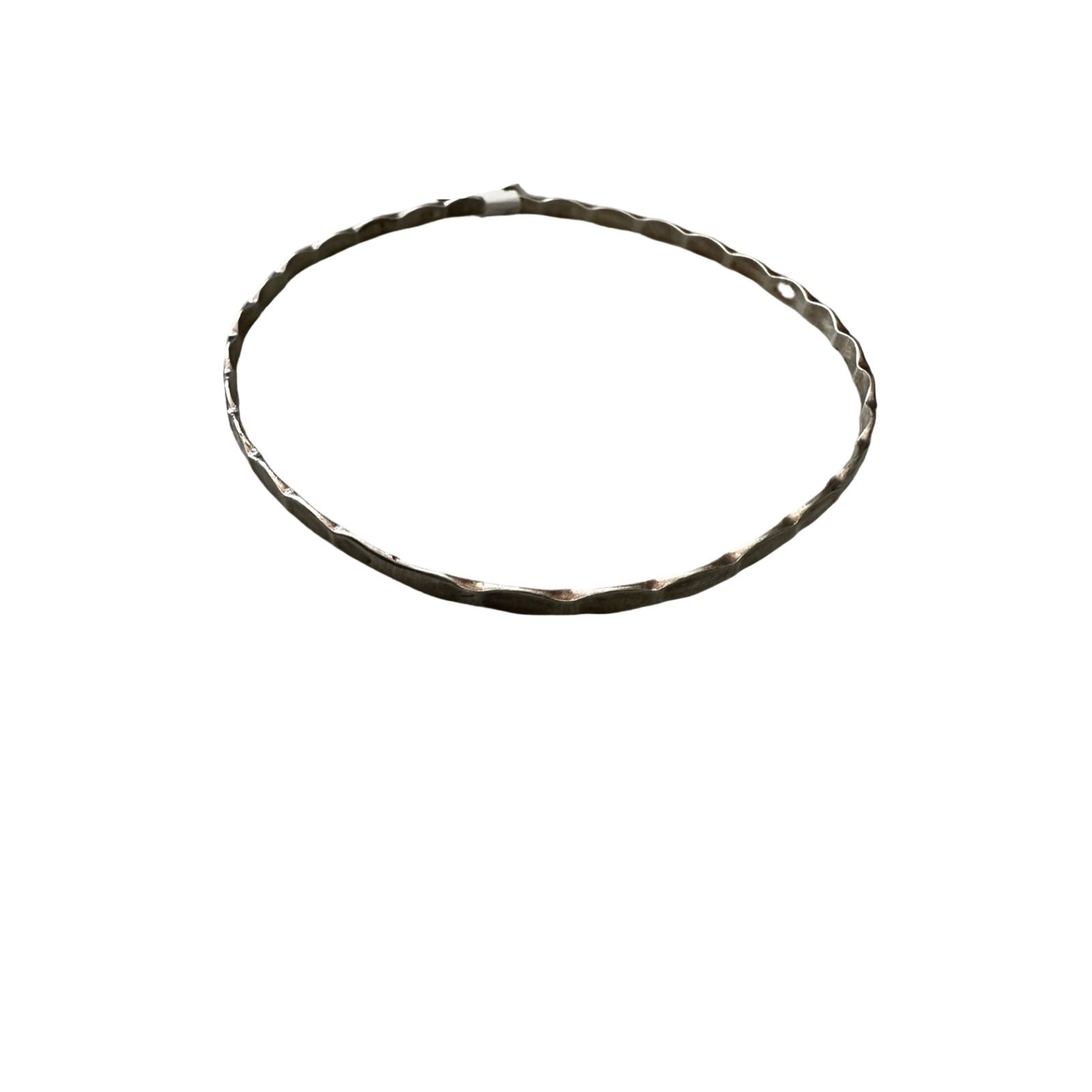 Sterling Silver Thin Bangle Bracelet Stacker - image 1