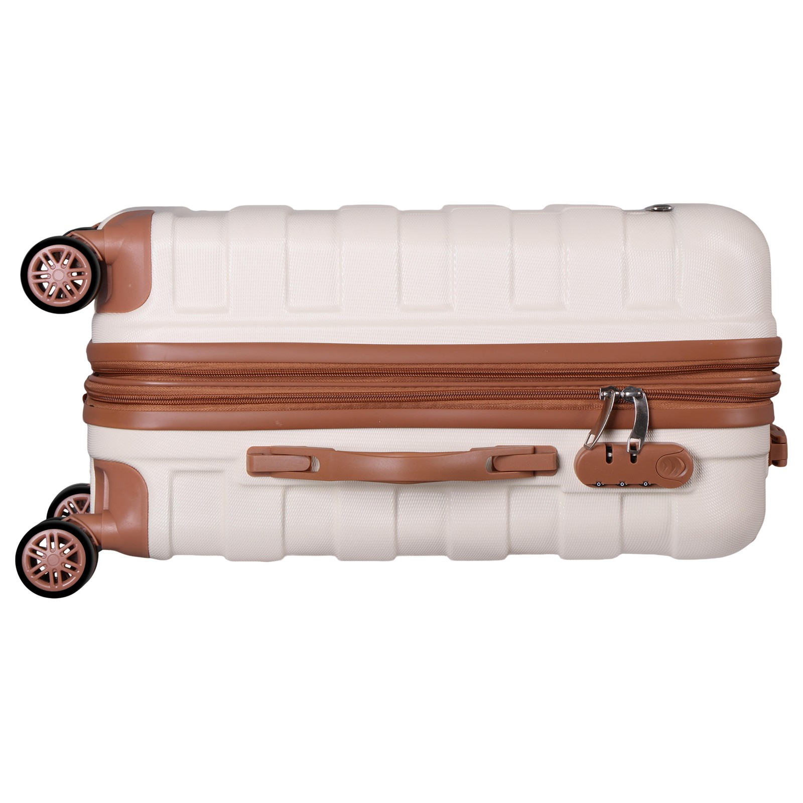 Travel Suitcase 21" Carry On Luggage Hardside Expandable Spinner w/ Wheels White