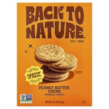 Sandwich Cookies, Peanut Butter Creme, 8.25 oz 234 g 