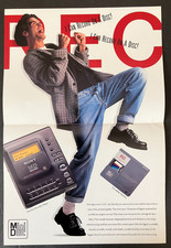 1992 SONY MD Mini Disc Walkman Multi-page Color 90's Fashion Vintage Print Ad