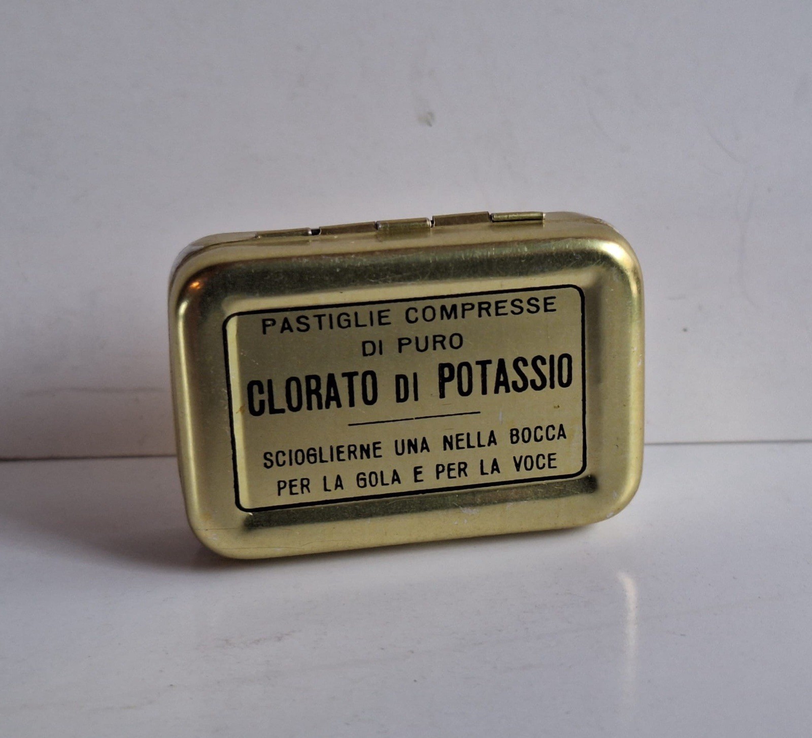 Militaria WW1 Scatoletta Pastiglie CLORATO di POTASSIO Truppe Regio Esercito