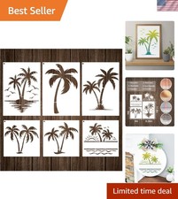 Reusable Palm Tree Stencils Set - Perfect for Summer DIY Crafts on All Surfaces
