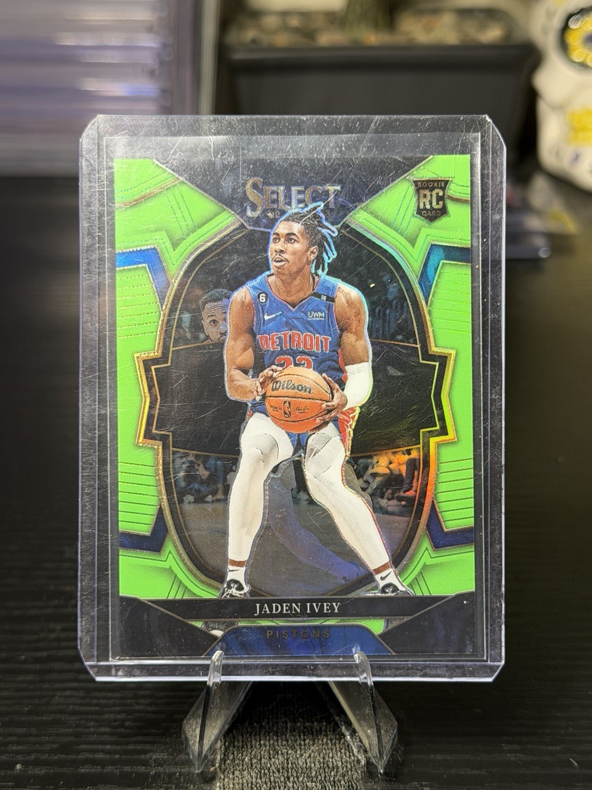 2022-23 Panini Select 87 RC Jaden Ivey Neon Green Prizm /75