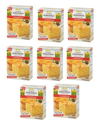 8 Pack Fleischmann s Simply Homemade Corn Bread Baking Mix 15 oz Boxes - Easy