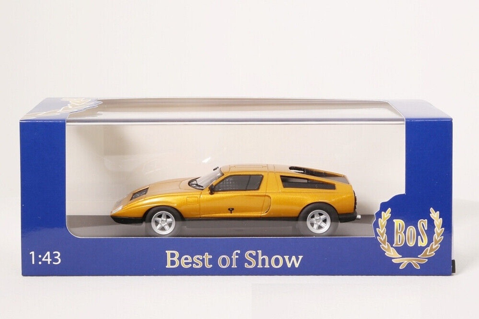 Voiture miniature Mercedes C111 I de 1969 BoS 43195 dorée en résine au 1 43