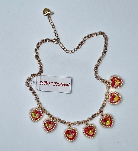 Betsey Johnson necklace with Heart Charms