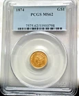 1874-P Gold Dollar — photo from another recent sale