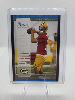 #ad 2005 Bowman Aaron Rodgers Green Bay Packers Rookie RC Blue #112 NFL $25.00