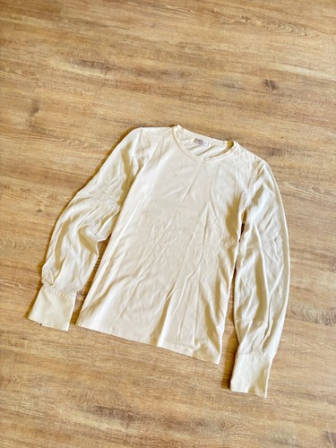 Brunello Cucinelli Women Long Sleeve Blouse Silk Cotton Cream White Size M