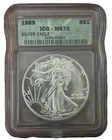 1989 American Silver Eagle IGC MS70