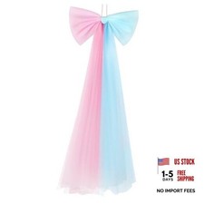 Pcs Large Bow Party Decorations3.4 x 28.7 Inch Giant Ribbon 1 Pink and Blue