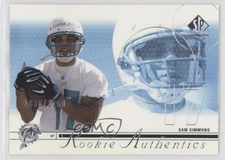 2002 SP Authentic Rookie Authentics /1150 Sam Simmons #179 Rookie RC