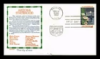 US COVER ARIZONA STATEHOOD 50TH ANNIVERSARY FDC RAINBOW CACHET TORN BOTTOM