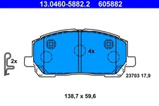 Front Axle ATE 13.0460-5882.2 Brake Pad Set, Disc Brake for Lexus