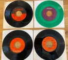 LOT OF 4 The Beatles Records VINYL PS Atlantic 45s Green Color Rare Jukebox