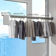Wall-Mounted Space Saving Folding Laundry Drying Rack,Retractable Clothes Airer