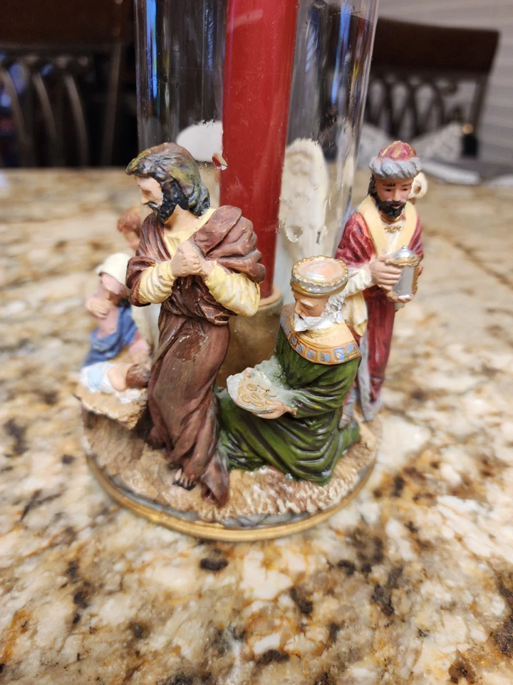 Belén (Santa Familia - 3 Reyes Magos - Ángeles) Candelabro Huracán de Colección Foto 3 de 4