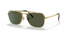 Ray-Ban New Caravan Polished Gold/Green Classic 58mm Sunglasses RB3636 919631 58
