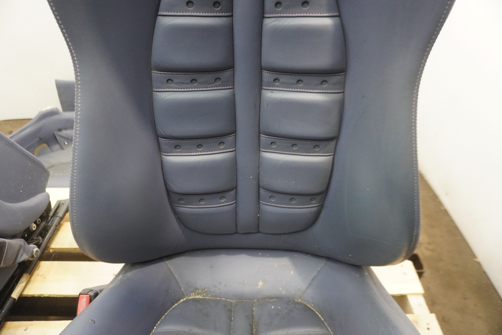 Set Front Rear Seat Blue Leather OEM Ferrari California Convertible 2010 *Note*