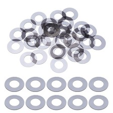 30 Stk M10 PVC Flachscheiben 10x20x0.5mm klar/schwarz Befestigungselement