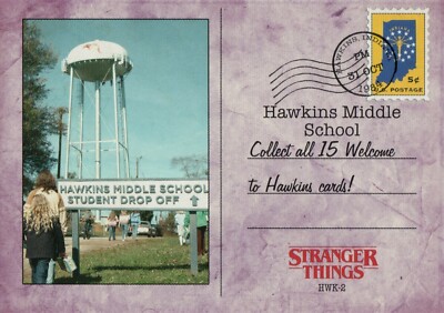 Stranger Things Upside Down, (lila) Hawkins Parallel Chase Karte HWK-2 #17/25