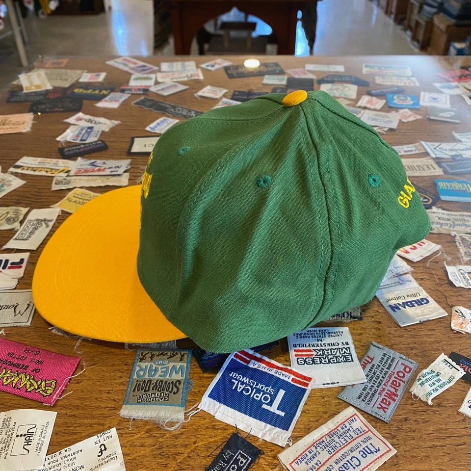 1990s Versace Green Jeans Cologne Promo Strapback Vintage Italian Designer Hat Foto 2 de 4