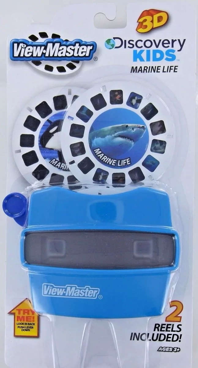 Discovery Kids MARINE LIFE View-Master SET Viewer + 2 3D Reels Fish Shark  NEW