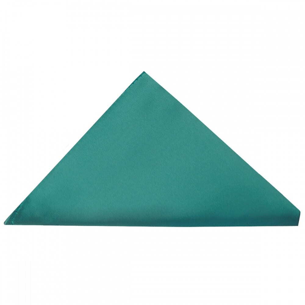 Plain Teal Green Pocket Square Wedding Christening Formal Prom Handkerchief