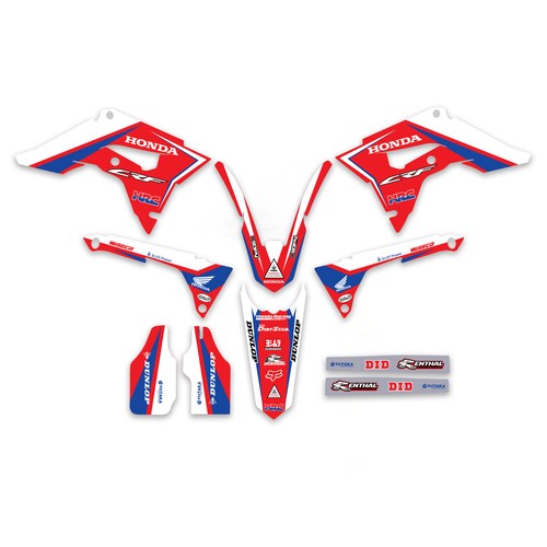 Honda CRF 450 Graphics Kit 2017 2018 2019 HRC Racing With Number Plate Graphics - Picture 2 of 5