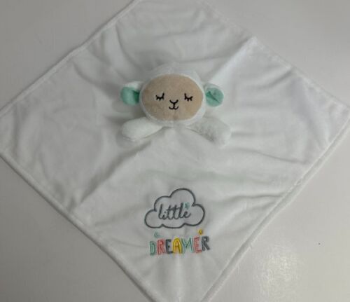 Nueva manta de seguridad de felpa Baby Starters Little Dreamer blanca satinada cordero oveja - Imagen 8 de 8
