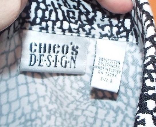 CHICO'S LIGHTWEIGHT BUTTON FRONT JACKET, BLACK & … - image 7