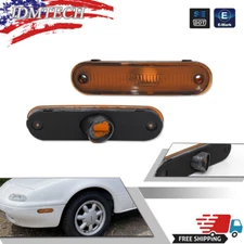 Front Side Marker Lights For 1990-2005 Mazda Miata MX-5 Amber LH & RH Set of 2