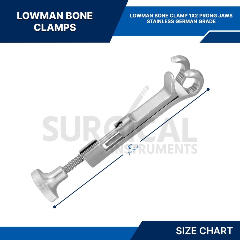 Sklar Lowman Clamp 1x2 Prongs 4 3/4 x 3/4 Jaw