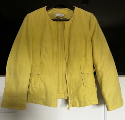 AKRIS PUNTO Women Woven Canvas Cotton Jacket 38 US 6