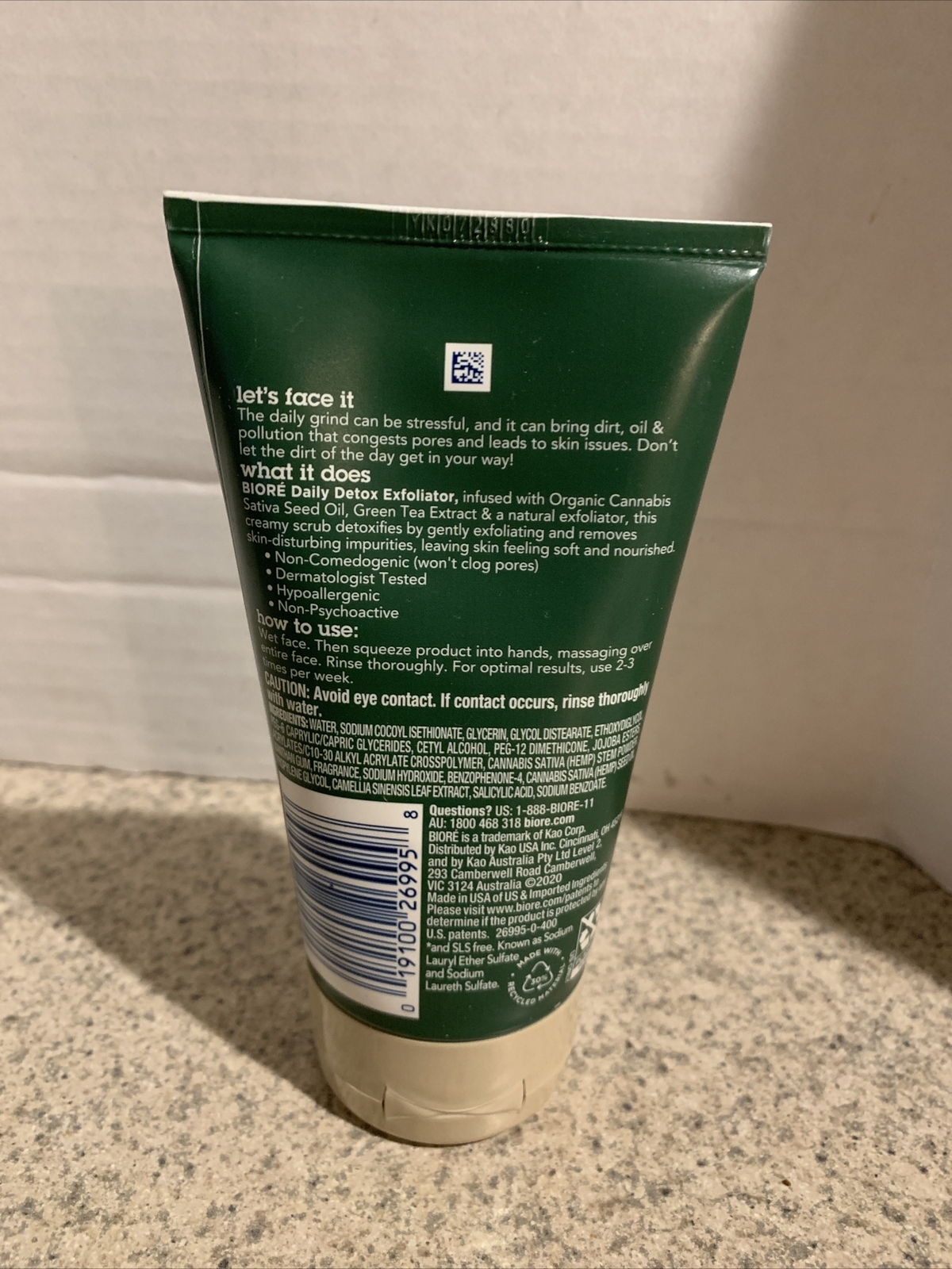 Biore Daily Detox Face Cleanser With Green Tea Extract 4.5 Oz