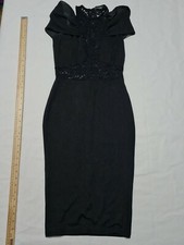 Ladies Dress PrettyLittleThing Size 10 Sleeveless Black 4433