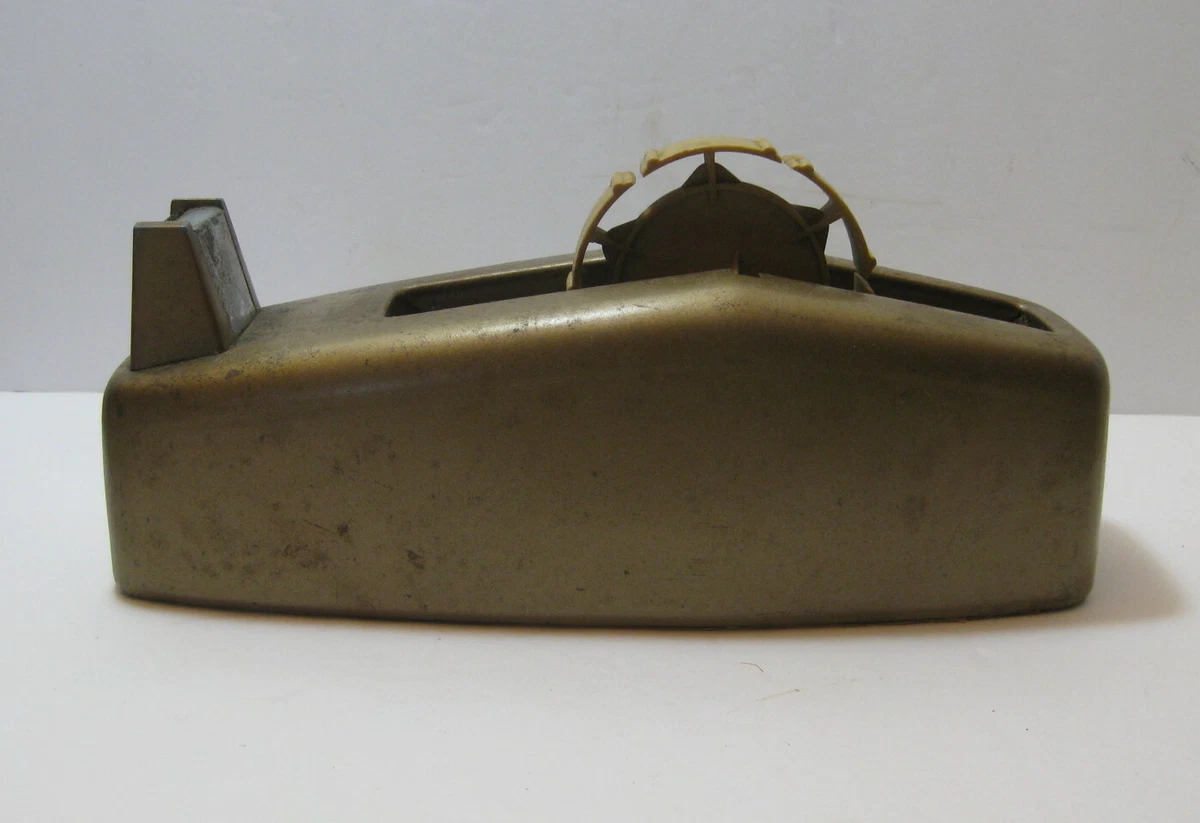 Vintage Scotch Tape Dispenser, Massive Weight at 4lb 10 Oz. Model C-23 3M  Gold Color 9 3/4 With 3 X 1 Roll 