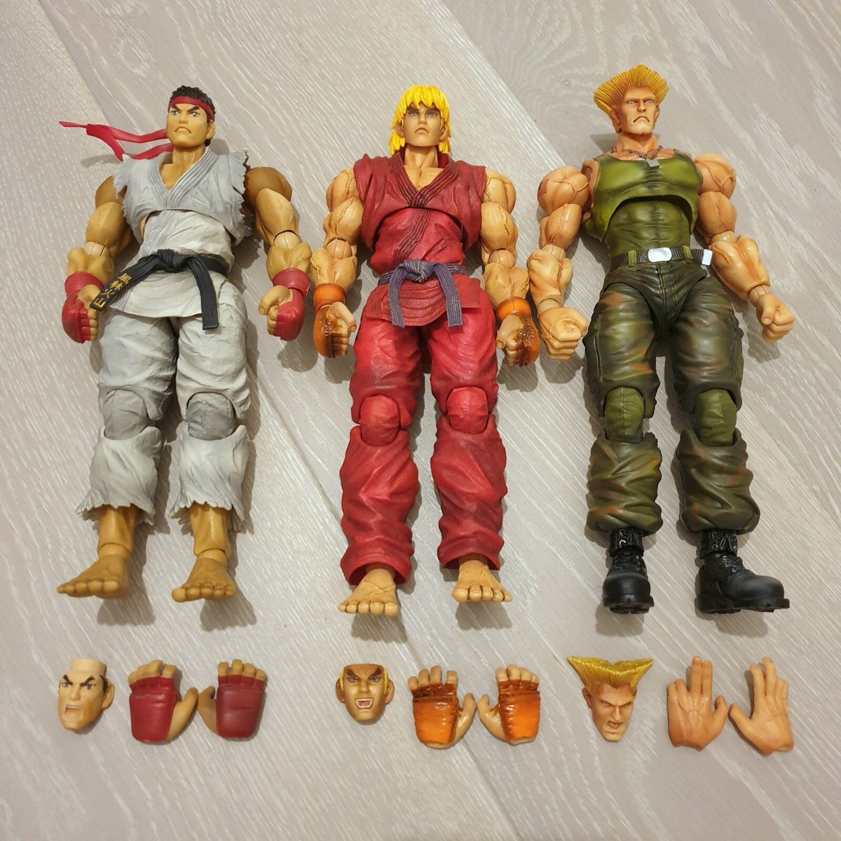 Square Enix Play Arts Kai Street Fighter Ryu, Ken & Guile