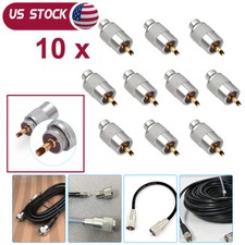 PL259 Solder Connector Plug with Reducer for RG8X Coaxial Coax Cable 10 Pack USA