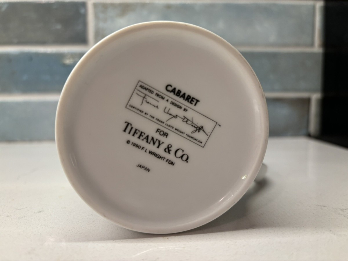 Set of 10 Tiffany & Co & Frank Lloyd Wright 'Cabaret' coffee mugs