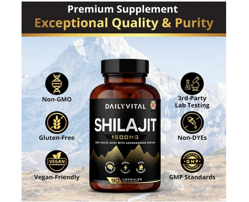 Daily Vital 1500 mg supplement for increased energy vitality metabolism 90 caps - Picture 4 of 11