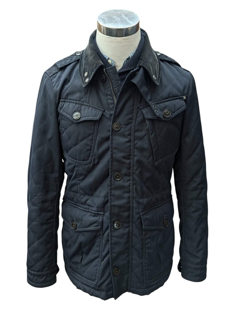 Hackett Velospeed Field Jacket M Navy Blue Polyester UK
