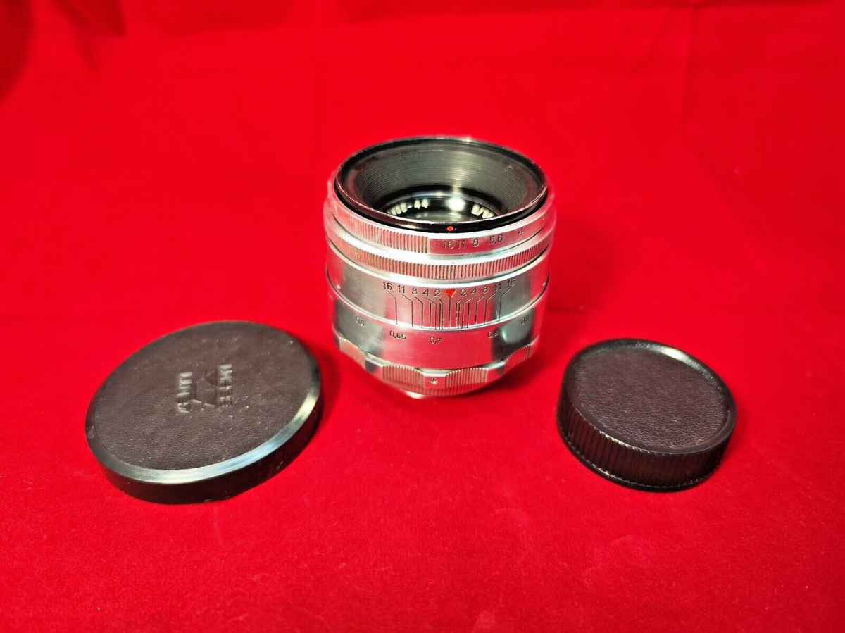 Early HELIOS-44 f2/58mm silver KMZ 13 blades Carl Zeiss