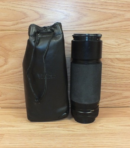 Vivitar 75mm -  300mm (4.5-5.6) Tele Macro Zoom Lens W/ End Caps, Shield, & Bag 
