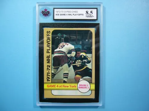 1972/73 O-PEE-CHEE HOCKEY CARD #38 ED WESTFALL WALT TKACZUK PLAYOFFS KSA 8.5 OPC