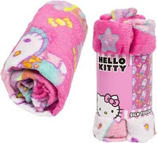 Hello Kitty Ice Cream Soft Silky Fleece Throw 40"x50" Kids Blanket