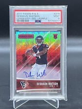 Deshaun Watson 2017 Rookies & Stars Longevity PURPLE AUTO RC /25 PSA 9 Mint!!!!!